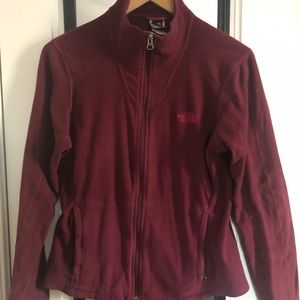 The North Face Burgundy Zip Fleece